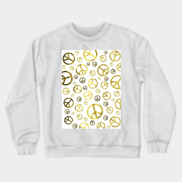 GOLDEN Peace Symbol Crewneck Sweatshirt by SartorisArt1